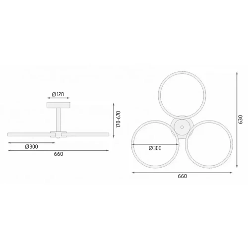Moderne Deckenleuchte | Plafon | LED | Gold | QBD-3C-70W
