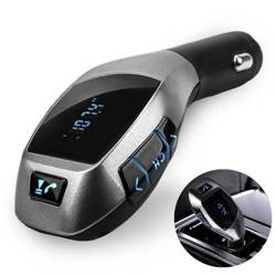 Bluetooth FM-Transmitter für Auto mit LED-Anzeige | USB-Ladegerät | Freisprecheinrichtung | X5