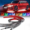 LED-Unterbodenbeleuchtung | Flexible RGB-Bänder | Bluetooth mit Telefon-App | Gurtlänge: 90 cm x 2 und 120 cm x 2