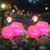 Solarblume | Solar-LED-Gartenlaterne Peonia in Rosa | 80 cm, 600 mAh | FLD-10-PINK