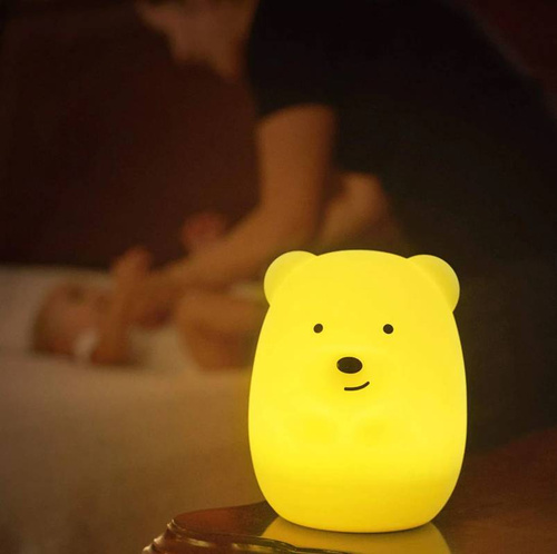 Silikon-LED-Nachtlicht für Kinder | Bärchen LED | IR-Fernbedienung | NL-04
