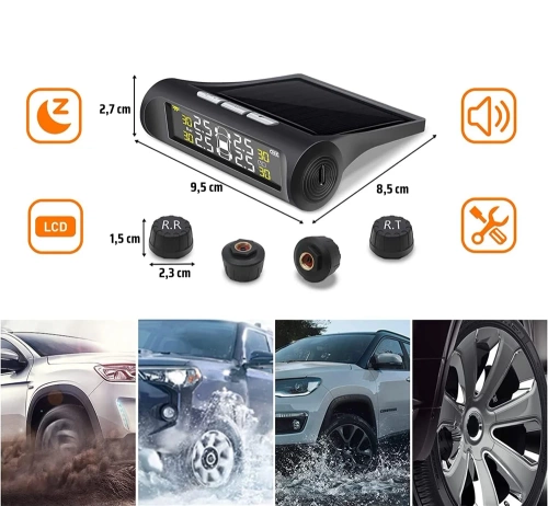 Kabelloses TPMS-System | 4 Reifendruck- und Temperatursensoren | T1W-AA
