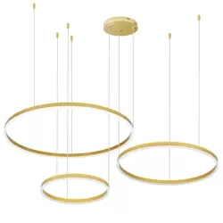 LED-Pendelleuchte | mehrteilig, modern, 136 W | gold | RLK-C03-136W-G