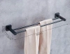 Handtuchhalter | Wandhalterung für das Badezimmer | Badezimmerstange | MJR-60CM-2-SCHWARZ