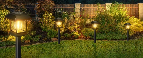 LED-Gartenleuchte | Solar, Erdspieß | HK-115B