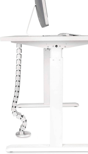 Kabel- und Drahtabdeckung 1,3m | Vertikaler Kabelkanal | Silber | QN-1501