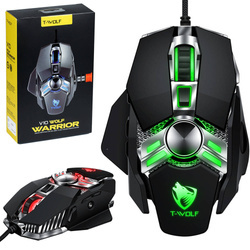 Gaming-Maus, kabelgebunden, optisch, USB | LED-RGB-Beleuchtung | 6.400 DPI, 7 Tasten, Gewichte | V10