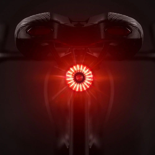 Smartes Fahrradrücklicht | LED-Beleuchtung mit Bremssensor | IP65 wasserdichtes LED-Fahrradrücklicht mit Bremsfunktion und USB-Aufladung | WD-SR