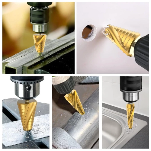 Set 3 Kegelbohrer | Stufenbohrer HSS | SDS-3PCS-GOLD