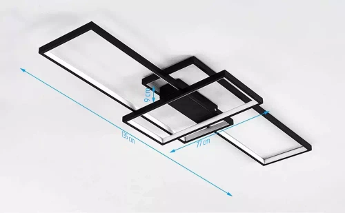 Moderne Deckenleuchte | LED-Deckenleuchte | Schwarz | XL-016-82W-B