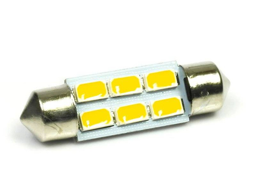 WW Auto LED Birne C5W 6 SMD 5630 Warmweiß