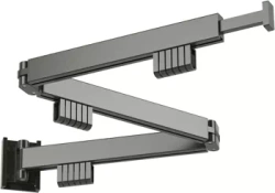 Kleiderständer ausziehbar | Wandmontage, klappbar, mit Haken | grau | LYJ-T90-GREY