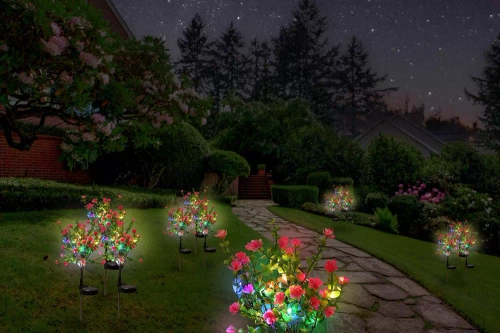 Solarblume | Solar-LED-Gartenlaterne | 65 cm, 600 mAh | FLD-31-PINK