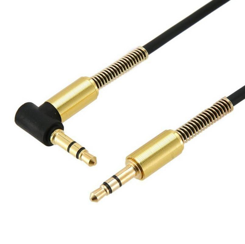 Klinkenkabel abgewinkelt | vergoldete Stecker | HQ | AWS-1-1M-Black