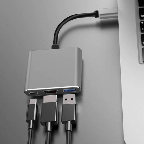 USB-C Typ-C 3.1 Adapter zu HDMI / USB-C / USB | 4K | für Macbook Air | HDTC-20CM