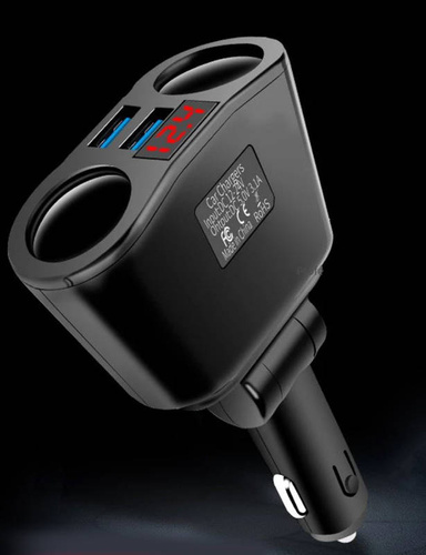 Zigarettenanzünder-Adapter mit 2 USB-Anschlüssen 3,1 A | Voltmeter | C10