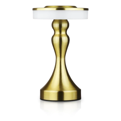 Tischlampe mit integriertem Akku | Nachtlicht mit drei Leuchtfarben | Stimmungsvolle Lampe für Hotel, Restaurant | HJA14-A-GOLD