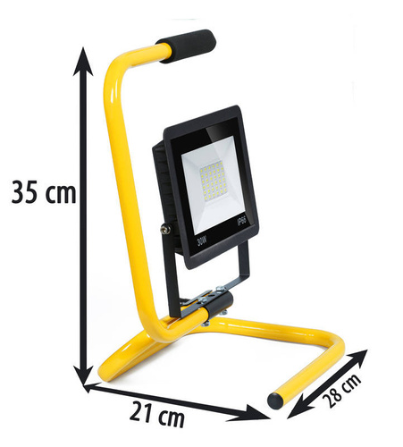 LED Baustrahler mit Halter / Ständer, 10W Arbeitsleuchte Fluter mit IP66 Wasserdicht | 950 Lumen