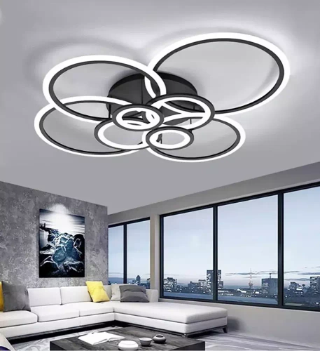 LED-Pendelleuchte, mehrteilig, modern | 180 W | schwarz | RLG-C180W-B