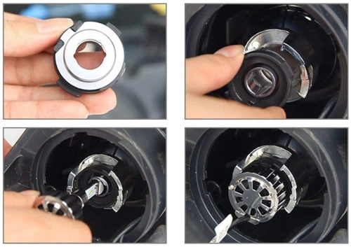 Adapter zur Befestigung von LED-Lampen oder HID-Lampen | VW Polo, Tiguan, Touran, Skoda Octavia | TK-108