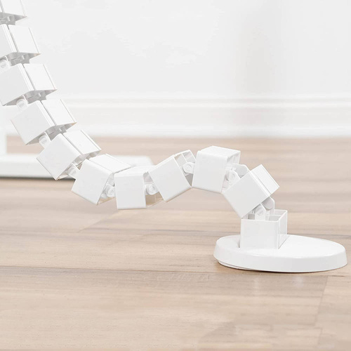 Kabel- und Drahtabdeckung 1,3m | Vertikaler Kabelkanal | Weiß | QN-1501
