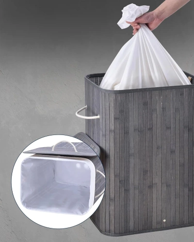 Wäschekorb | 100 l | grau | ZYL-100L-GREY