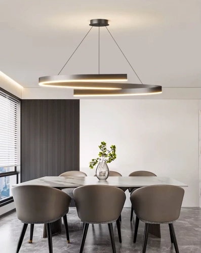 Moderne Hängelampe 60 cm | Spiral LED Lampe 80W | RLO-60CM-80W-B