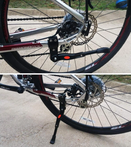 Fahrrad-Seitenständer aus Aluminium | Verstellbare Seitenstütze, passend für 24-28 Zoll Räder | YYBC-125