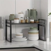 Badezimmer-Kosmetikregal | Metallständer für die Küche | Gewürzständer | Freistehendes Regal | MSK-L30CM-B