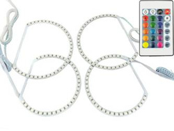 RGB-LED-Ring-Set – 4 RINGE mit einem Controller und einer Fernbedienung