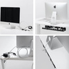 Kabel-Organizer für Schreibtischunterbau 50 cm | Korb, Führung, Halterung | Schwarz | CWT-O1