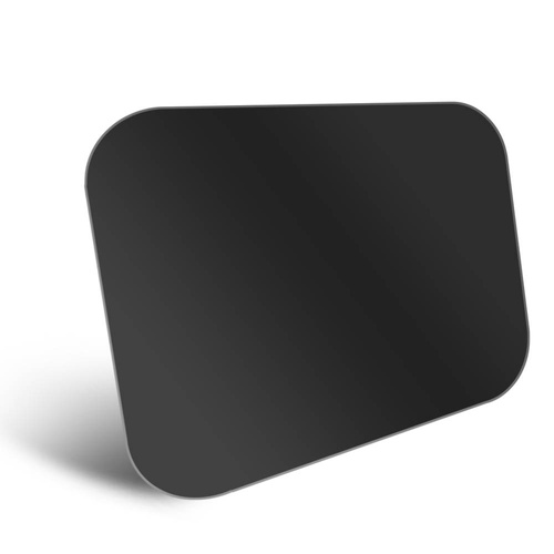 Magnethalterung Metallplättchen Set | 2 Stück (rund + rechteckig) | schwarz