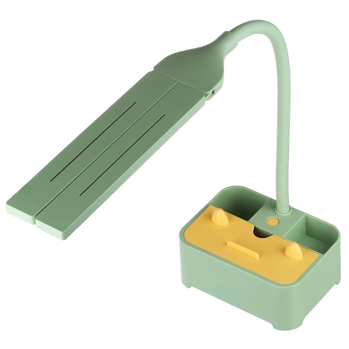 Schreibtischlampe für Kinder | LED-Schreibtischlampe mit Organizer und Handyhalterung | Schreibtischlampe mit Farbwechselmöglichkeit | TDL-126-GRÜN