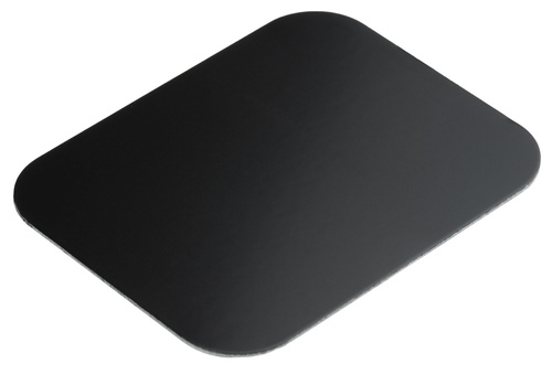 Magnethalterung Metallplättchen Set | 2 Stück (rund + rechteckig) | schwarz