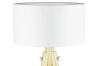 Weiße Stehlampe | Boho Beleuchtung für Wohnzimmer, Schlafzimmer | Weiße Stehlampe mit Holzgestell | DYT-L150