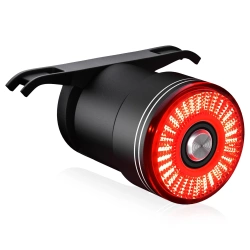 Smartes Fahrradrücklicht | LED-Beleuchtung mit Bremssensor | IP65 wasserdichtes LED-Fahrradrücklicht mit Bremsfunktion und USB-Aufladung | WD-SR