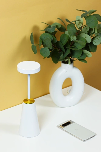 Kabellose Tischlampe | Stilvolle LED-Lampe | JX20-WEISS