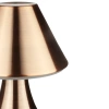 Kupferfarbene LED-Tischleuchte mit eingebautem Akku | Berührungsempfindliche Nachtlampe mit einstellbarer Leistung und Farbe | Moderne Lampe für Restaurants, Hotels und Wohnzimmer | YG-D030-KUPFER