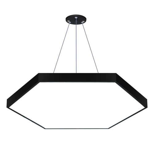 LED-Pendelleuchte | 100 W | Hexagon Vollform | Aluminium | CCD flimmerfrei | Ø 100x6 cm | LPL-003