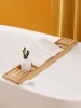 Bambus-Badewannenablage | Aufsatz | Badezimmer-Organizer | Home Spa | BBR-683