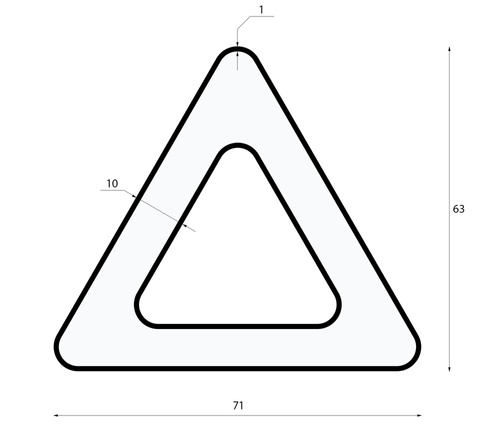 LED-Pendelleuchte | 50 W | dreieckig | Aluminium | CCD flimmerfrei | Ø 80x6 cm | LPL-006