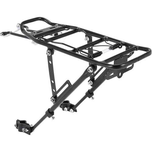 Universal-Hinterradgepäckträger mit Federklappe | Aluminium verstellbarer Gepäckträger bis 27 kg | BIK-ZJ667