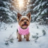 Weicher, elastischer Hundepullover, Katzenpullover | Größe S | mit Rollkragen, warm für Winter | pink | PET-014S-PINK