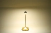 Tischlampe mit eingebautem Akku | Nachtlicht mit drei Leuchtfarben | Stimmungsvolle Lampe für Hotel, Restaurant | HJA32-GOLD