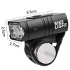LED Fahrradlicht Set | Radlicht Set bestehend aus Vorderlicht & Rücklicht aufladbar über USB | 2 XM-L T6 CREE LEDs, 1000lm, 6 Leuchtmodi, 1200mAh | 5 LEDs, 4 Leuchtmodi, 50lm