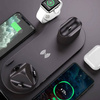 Qi-Dockingstation für Apple iPhone Airpods Watch | kabelloses Ladegerät 15W | 3 Stecker - USB-C / Lightning / Micro USB | WD-01