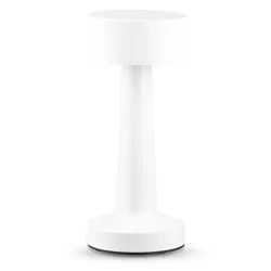 Kabellose Tischlampe | Berührungsempfindliche Nachttischlampe mit einstellbarer Lichtfarbe | USB-Lampe | HJA10-WEISS
