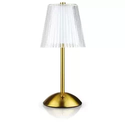 LED-Tischleuchte mit integriertem Akku | Nachttischleuchte mit drei Lichtfarben | Stimmungsleuchte für Hotel, Restaurant | DTL-C130