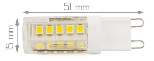G9 LED Lampe | 4W LED Leuchtmittel Birne Ersatz 40W Halogenlampe | 370 Lumen