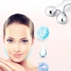 Gesichtsmassager | Rotierender Roller für Gesicht und Körper | AL-306B-SILVER